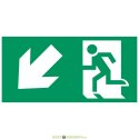 Аксессуар. Пиктограмма "Направление к эвакуационному выходу налево вниз". Сигнум