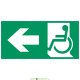 Аксессуар. Пиктограмма "Направление к эвакуационному выходу налево для инвалидов". Сигнум