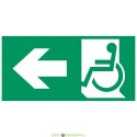 Аксессуар. Пиктограмма "Направление к эвакуационному выходу налево для инвалидов". Сигнум