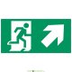 Аксессуар. Пиктограмма "Направление к эвакуационному выходу направо вверх". Сигнум