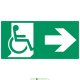 Аксессуар. Пиктограмма "Направление к эвакуационному выходу направо для инвалидов". Сигнум