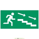 Аксессуар. Пиктограмма "Направление к эвакуационному выходу направо по лестнице вниз". Сигнум