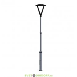 Светодиодный светильник Ламина Торшер 80Вт, 11540Лм, 3000К, линза150°, IP66, Опора ОМ-120-76-60-4, 4,6м.п.