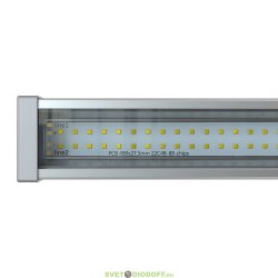 Линейный фасадный низковольтный светильник Барокко 20Вт, 2660Лм, 48В DC. CRI80 , 5000К Яркий дневной, Прозрачный, 1000мм