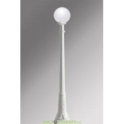 Столб фонарный уличный Fumagalli Artu/Globe 250 белый, шар матовый 1,71м