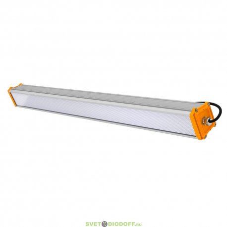 Взрывозащищенный низковольтный светильник Т-Линия v2.0 Ex-40Вт, 4750Лм, 6500К Холодный белый, 36-48AC/DC, Микропризма, 1000мм