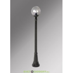Столб фонарный уличный Fumagalli Artu/GLOBE 300 черный, шар прозрачный 1,76м