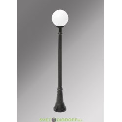 Столб фонарный уличный Fumagalli Artu/GLOBE 300 черный, шар молочный 1,76м