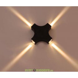 Cветодиодный светильник 4-сторонний узколучевой 3 градуса STAR 8W 220V IP65 ТЕПЛЫЙ