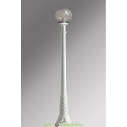 Столб фонарный уличный Fumagalli Artu/GLOBE 300 белый, шар дымчатый 1,76м