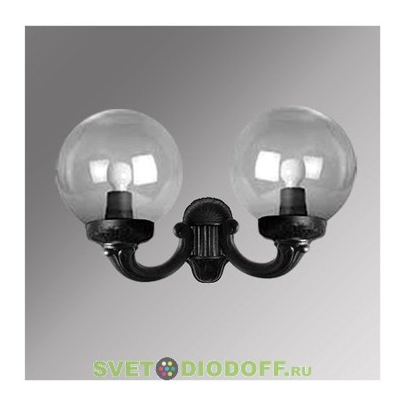 Светильник настенный уличный Fumagalli Mirra/GLOBE 300 черный, шар прозрачный
