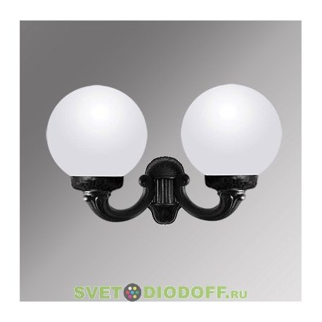 Светильник настенный уличный Fumagalli Mirra/GLOBE 300 черный, шар матовый