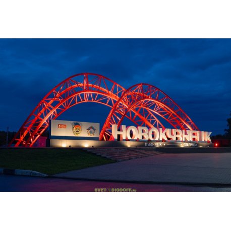 Прожектор светодиодный, мощный серия S 150Вт, КРАСНЫЙ, оптика 25°, IP67