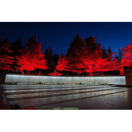 Прожектор светодиодный, мощный серия S 150Вт, КРАСНЫЙ, оптика 25°, IP67