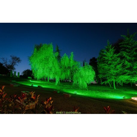 Прожектор светодиодный, мощный серия S 100Вт, ЗЕЛЕНЫЙ, оптика 120°, IP67