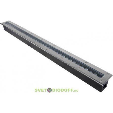 Светодиодный ландшафтный линейный светильник GROUND&nbsp;&nbsp;Line1000-24V, 18W&nbsp;встраиваемый в грунт&nbsp;L1000 B90 H80