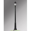 Столб фонарный садовый уличный Fumagalli Ricu/Rut черный, прозрачный 2,45м 1xE27 LED-FIL с лампой 800Lm, 2700К