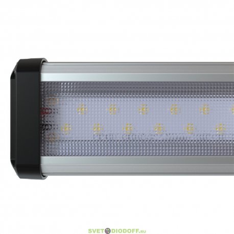 Линейный светодиодный светильник Т-Линия Компакт 80, 80Вт, 11400Лм, 5000К Яркий дневной, IP67, Микропризма, 1000мм