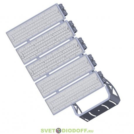 Промышленный светодиодный светильник Пром-5 1000Вт, 165000Лм, 5000К Яркий дневной, IP67. КСС Г (глубокая), оптика 90°