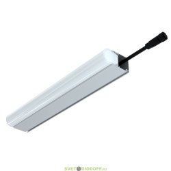 Архитектурный светодиодный светильник ЛИНИЯ Модерн v2.0 Профиль Транзитное Подкл., 1,0Вт, 137Лм (3Вт/м) 24VDC, 5000К Опал 345мм