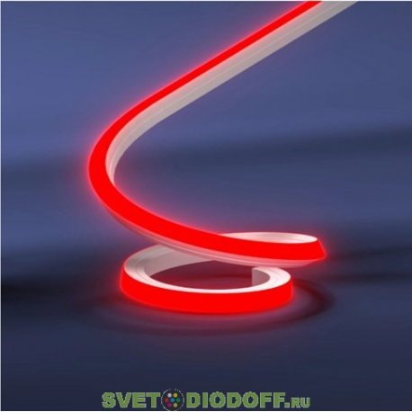 Гибкий неон SMD2835, 120led/m, 220V, 12х12мм, Green/Зеленый 525 nm, резка 10см.