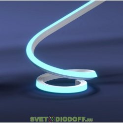 Гибкий неон SMD2835, 120led/m, 220V, 12х12мм, Green/Зеленый 525 nm, резка 10см.