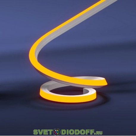 Гибкий неон SMD2835, 120led/m, 220V, 12х12мм, Green/Зеленый 525 nm, резка 10см.