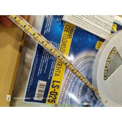 Яркая&nbsp;светодиодная лента 240smd/м, 1940Лм (арт. ls-025), 5м*10мм, Холодный белый свет 6500к