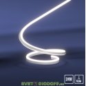 Гибкий неон LUX&nbsp;LP 2835, 120 Led, IP65, 24V, 8х16 мм,&nbsp;Белый 6500K, рез 1см