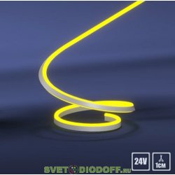 Гибкий неон LUX&nbsp;LP 2835, 120 Led, IP65, 24V, 8х16 мм,&nbsp;Белый 6500K, рез 1см