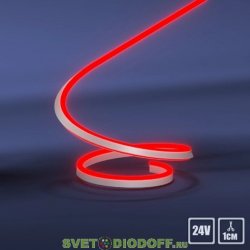 Гибкий неон LUX&nbsp;LP 2835, 120 Led, IP65, 24V, 8х16 мм,&nbsp;Белый 6500K, рез 1см