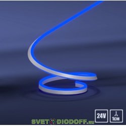 Гибкий неон LUX&nbsp;LP 2835, 120 Led, IP65, 24V, 8х16 мм,&nbsp;Белый 6500K, рез 1см