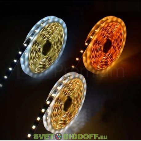 Светодиодная лента MIX-White Class Premium 5050 60 led/m, CCT (white/ warm white), 12V, IP33, А45