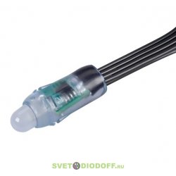 Герметичный управляемый модуль DMX-UVR-D12 12V RGB (0.3W, IP67, 90deg) (Arlight, Пластик, 5 лет)