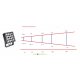 Зенитный узколучевой прожектор ALT-BLOCK-S220x220-50W Day4000 (GR, 3 deg, 230V) (Arlight, IP66 Металл, 3 года) оптика 3 градуса