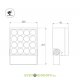 Зенитный узколучевой прожектор ALT-BLOCK-S220x220-50W Day4000 (GR, 3 deg, 230V) (Arlight, IP66 Металл, 3 года) оптика 3 градуса
