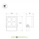 Светильник ALT-BLOCK-S130x130-15W Warm3000 (GR, 3 deg, 230V) (Arlight, IP66 Металл, 3 года) оптика 3 градуса