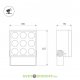 Светильник ALT-BLOCK-S130x130-15W Warm3000 (GR, 3 deg, 230V) (Arlight, IP66 Металл, 3 года) оптика 3 градуса