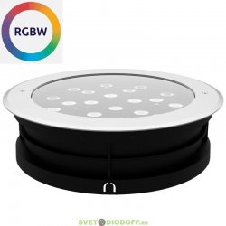 Грунтовый встраиваемый светодиодный светильник Грунт 36 L RGBW DMX, 36Вт, 3000К Теплый, оптика 25°