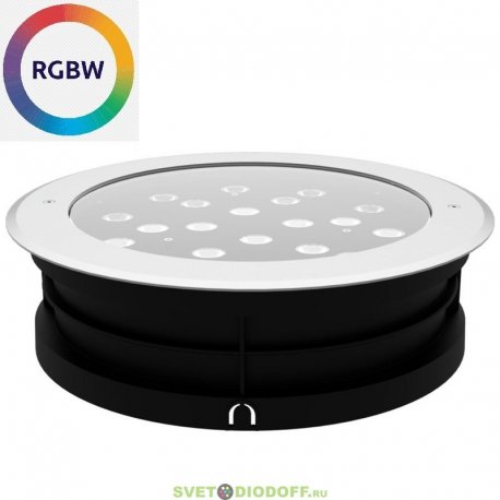 Грунтовый встраиваемый светодиодный светильник Грунт 36 L RGBW DMX, 36Вт, 3000К Теплый, оптика 25°