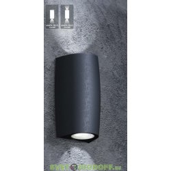 Светильник светодиодный фасадный 7Вт Fumagalli MARTA 90 2L с лампой, черный 3000К