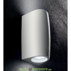 Светильник светодиодный фасадный двухлучевой 7Вт Fumagalli MARTA 90 2L с лампой, серый 3000К