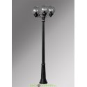 Столб фонарный уличный Fumagalli Ricu Bisso/GLOBE 250 3L черный, шар дымчатый 2,35м