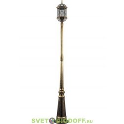 Светильник садово-парковый Венеция PL176 столб шестигранный 60W E27 230V, черное золото 2,10м.п.