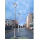 Столб фонарный уличный Fumagalli EKTOR4000/BEPPE400 с лампой 5000Лм, серый/прозрачный 4.6м
