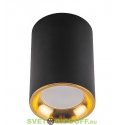 Светильник накладной под лампу, спот ML174, GU10 35W, 220V, IP20, цвет черный/золото, корпус металл, 70*70*100