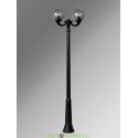 Столб фонарный уличный Fumagalli Ricu Ofir/Globe 300 2L черный, шар дымчатый 2,25м