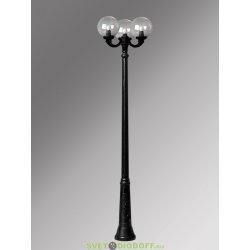 Уличный фонарный столб Fumagalli Ricu Ofir/Globe 300 3L черный, шар прозрачный 2,25м