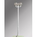 Уличный фонарный столб Fumagalli Ricu Ofir/Globe 300 3L белый, шар дымчатый 2,25м
