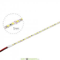 Лента светодиодная узкая 5мм PRO 3528, 120 LED/м, 9,6 Вт/м, 24В , IP20, Цвет: Нейтральный белый
